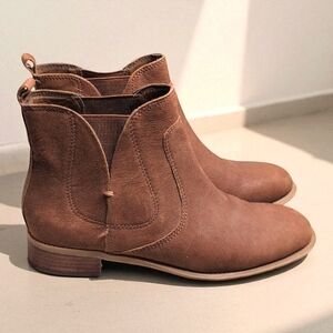 Nine West Jupiter Brown Suede Slip On Ankle Boots Women's 7.5